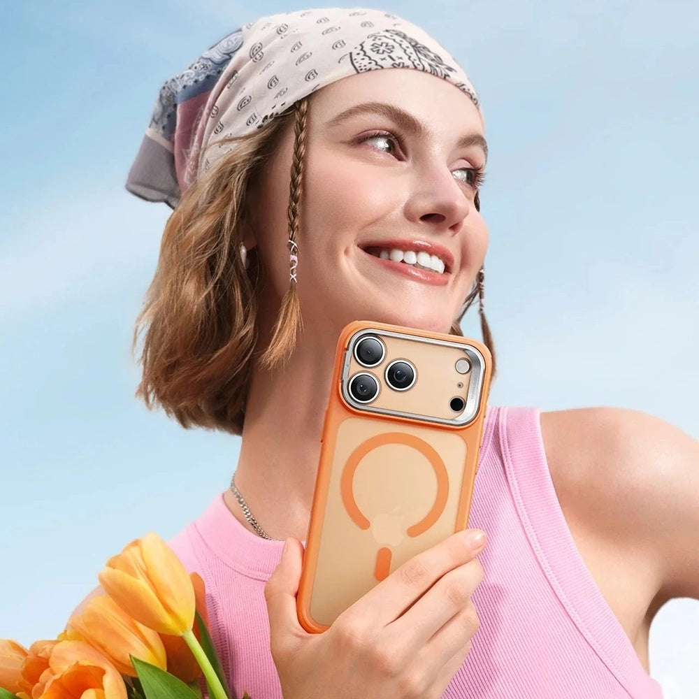 Калъф MagSafe за Apple iPhone 17 Pro Max, ESR, Classic Hybrid Kickstand, Сатенено оранжев