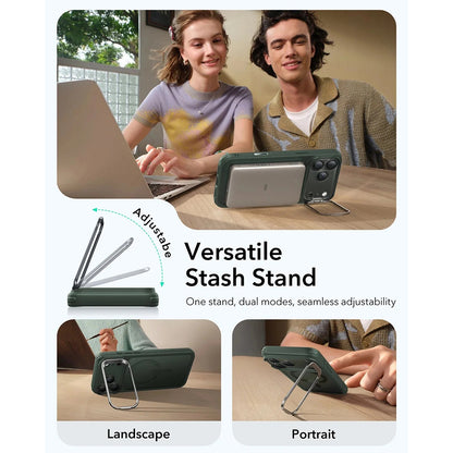 Калъф MagSafe за Apple iPhone 17 Pro Max, ESR, Classic Hybrid Kickstand, Сатенено зелен