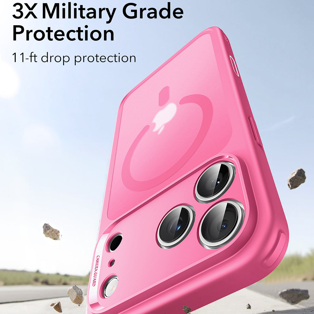 Калъф MagSafe за Apple iPhone 17 Pro Max, ESR, Classic Hybrid, Сатенено розов