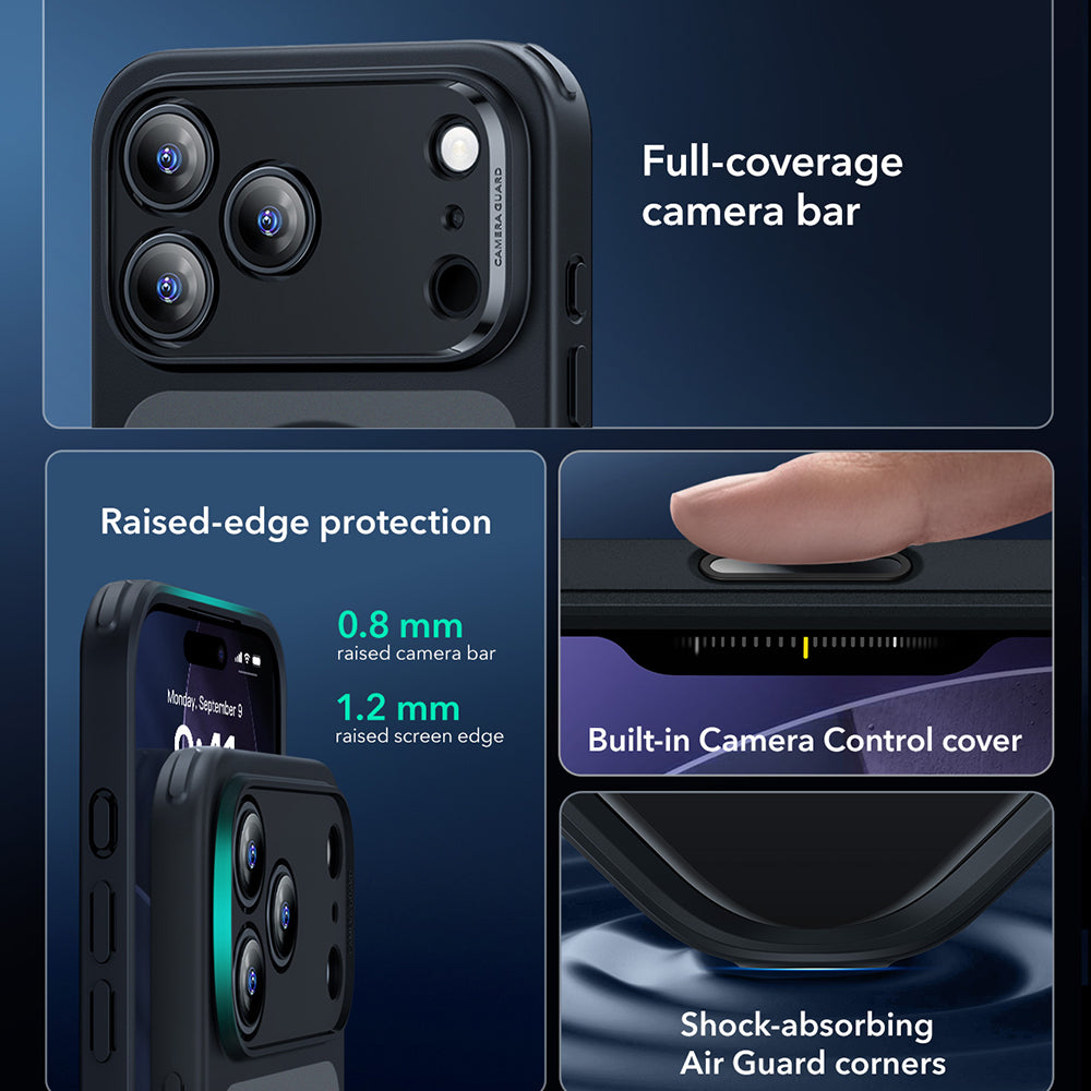 Калъф MagSafe за Apple iPhone 17 Pro Max, ESR, Classic Hybrid, Сатенено черен