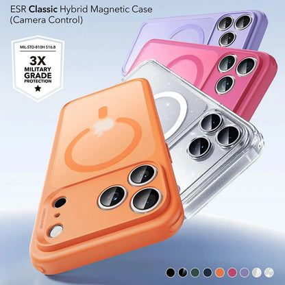 Калъф MagSafe за Apple iPhone 17 Pro Max, ESR, Classic Hybrid Shimmer, Прозрачен