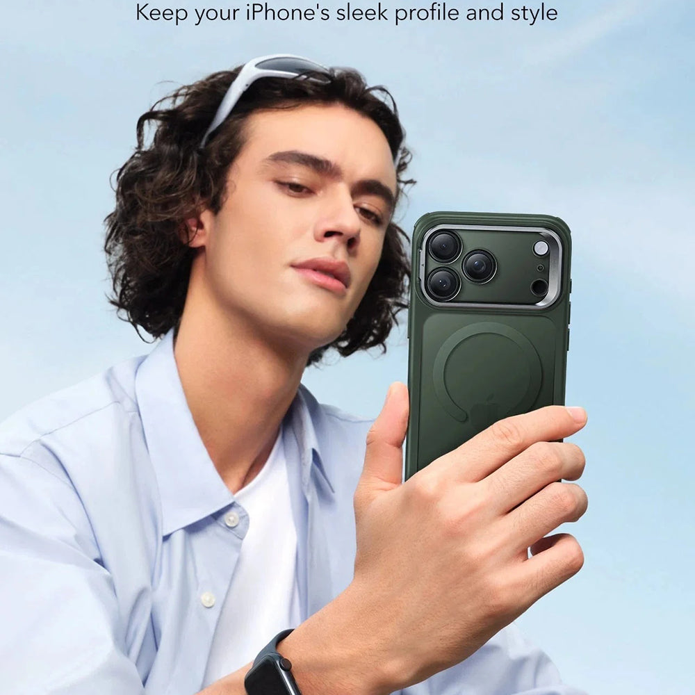 Калъф MagSafe за Apple iPhone 17 Pro Max, ESR, Classic Hybrid, Сатенено зелен