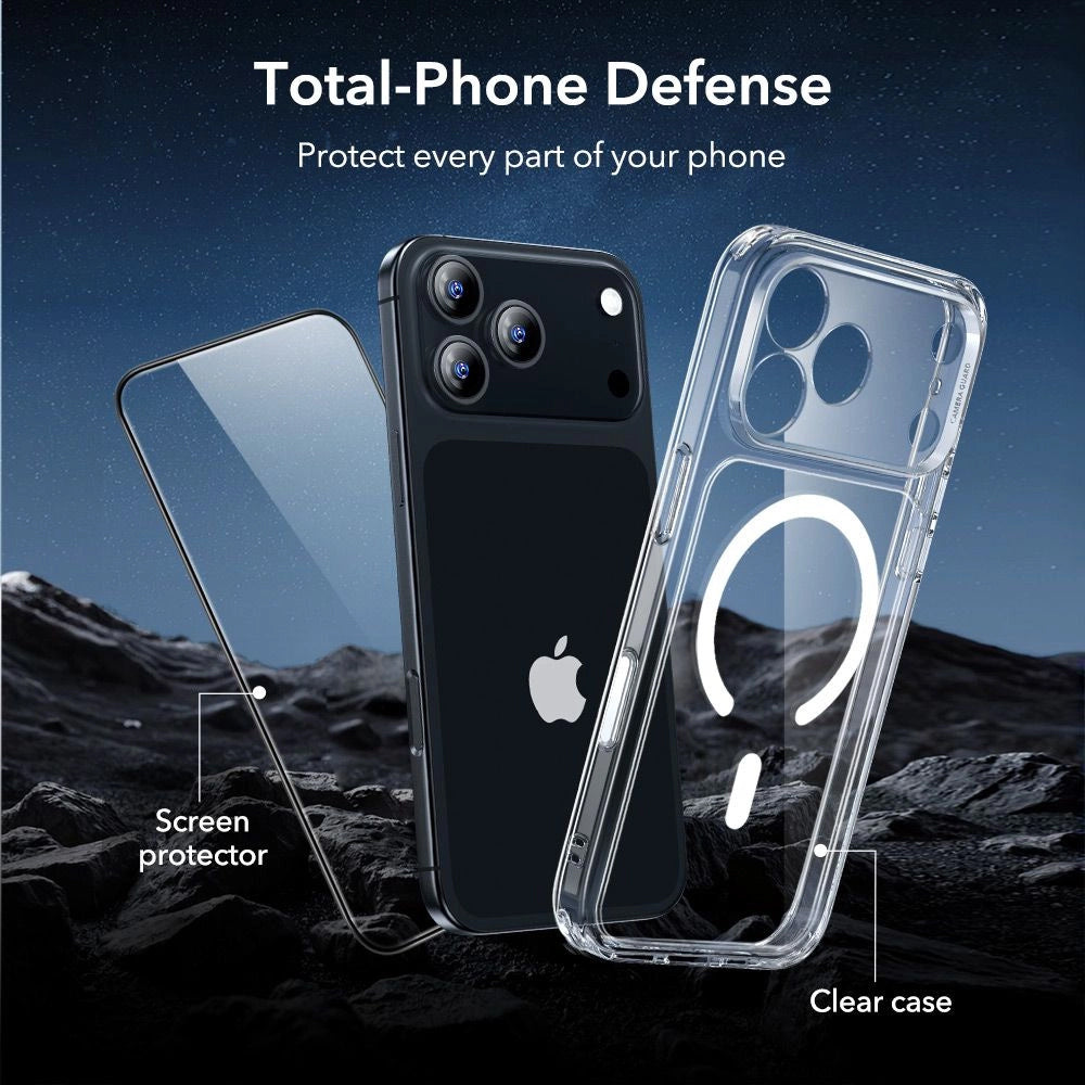 Калъф MagSafe за Apple iPhone 17 Pro Max, ESR, Classic Hybrid със защита за екрана, Прозрачен