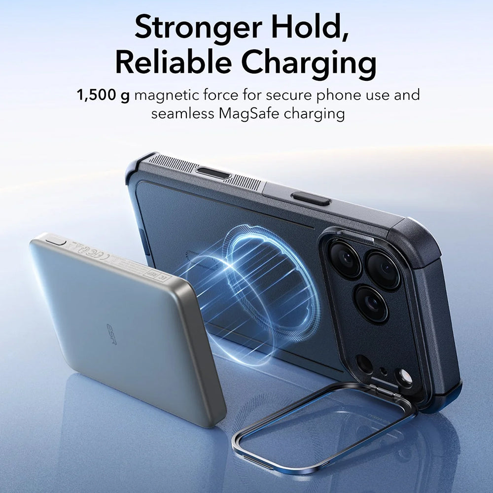 Калъф MagSafe за Apple iPhone 17 Pro Max, ESR, Cyber Armor Kickstand, Черен