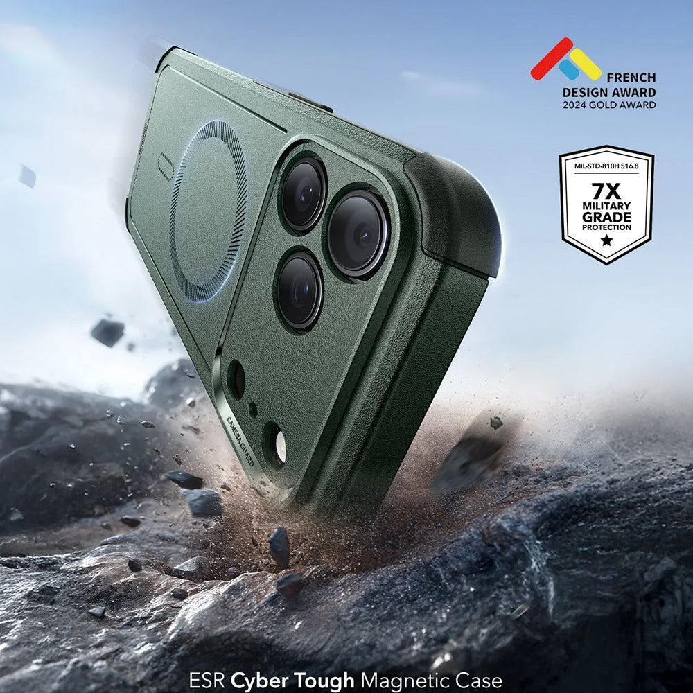 Калъф MagSafe за Apple iPhone 17 Pro Max, ESR, Cyber, Зелен