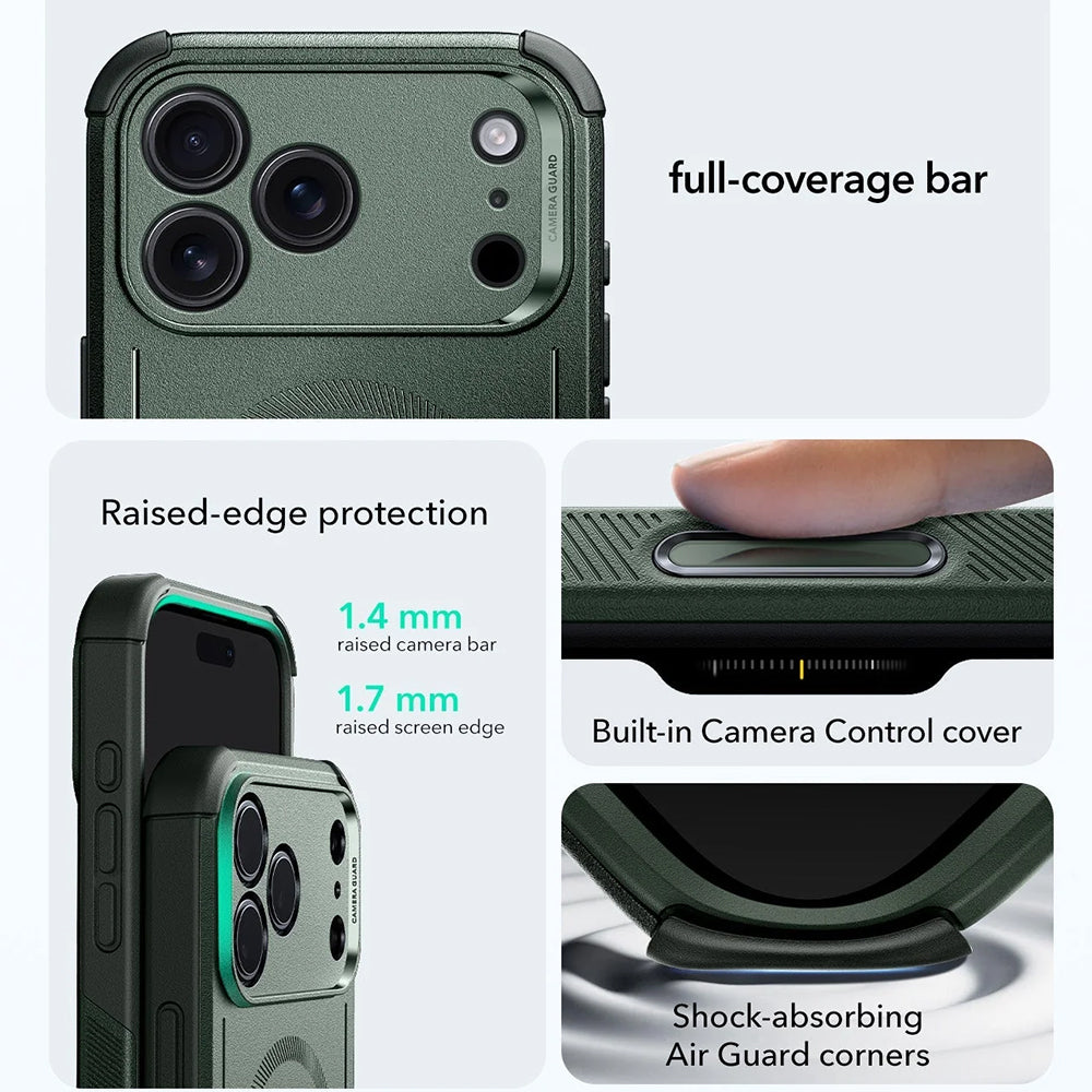 Калъф MagSafe за Apple iPhone 17 Pro Max, ESR, Cyber, Зелен