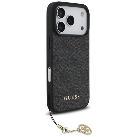 Калъф MagSafe за Apple iPhone 17 Pro Max, Guess, 4G Charm Cradle, Черен