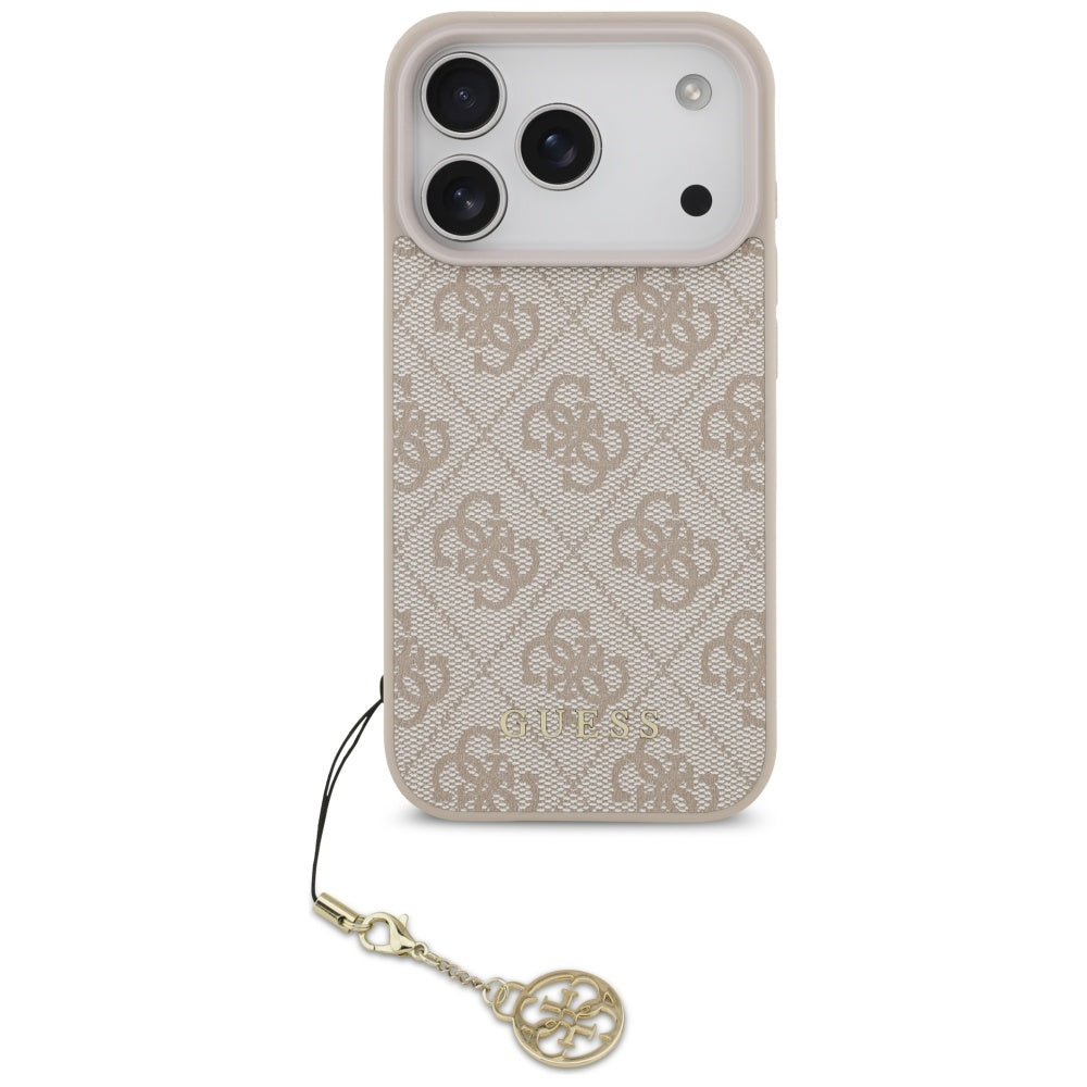 Калъф MagSafe за Apple iPhone 17 Pro Max, Guess, 4G Charm Cradle, Розов