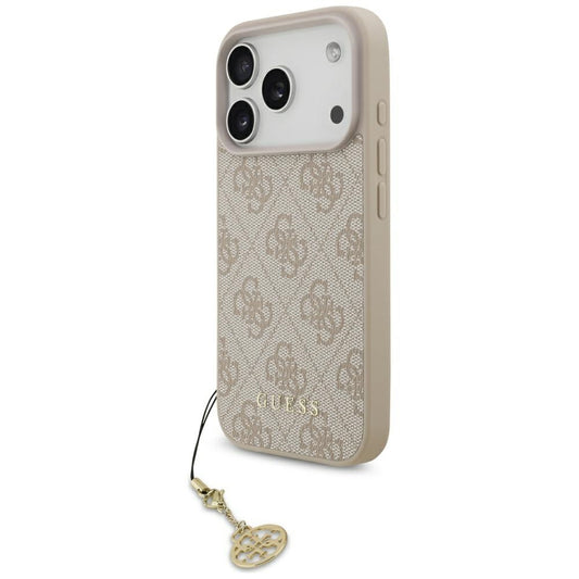 Калъф MagSafe за Apple iPhone 17 Pro Max, Guess, 4G Charm Cradle, Розов
