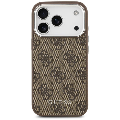 Калъф MagSafe за Apple iPhone 17 Pro Max, Guess, 4G Classic Logo, Кафяв