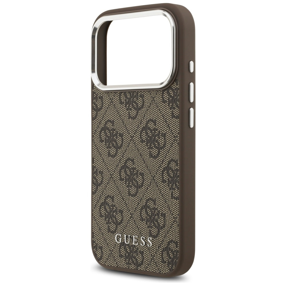 Калъф MagSafe за Apple iPhone 17 Pro Max, Guess, 4G Classic Logo, Кафяв