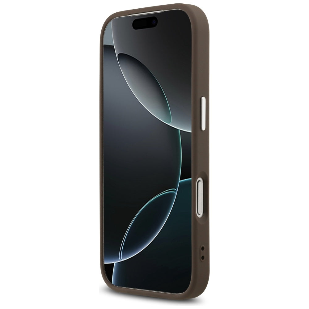 Калъф MagSafe за Apple iPhone 17 Pro Max, Guess, 4G Classic Logo, Кафяв
