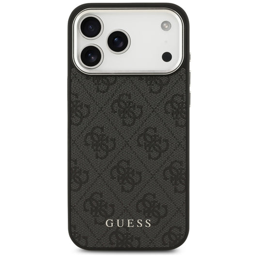 Калъф MagSafe за Apple iPhone 17 Pro Max, Guess, 4G Classic Logo, Черен