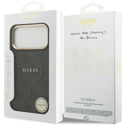 Калъф MagSafe за Apple iPhone 17 Pro Max, Guess, 4G Classic, Черен