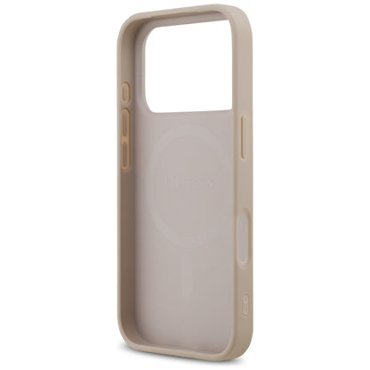 Калъф MagSafe за Apple iPhone 17 Pro Max, Guess, 4G Printed Stripes, Розов