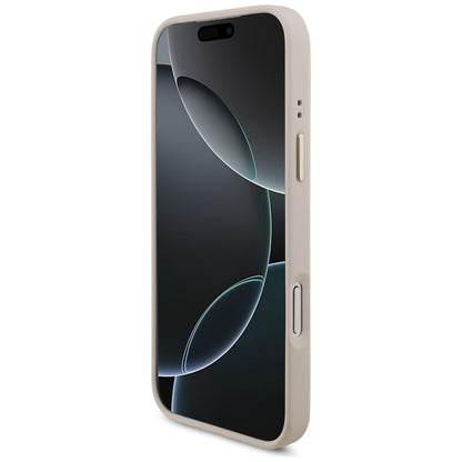 Калъф MagSafe за Apple iPhone 17 Pro Max, Guess, 4G Triangle Logo with Big Strap, Розов