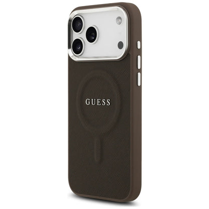 Калъф MagSafe за Apple iPhone 17 Pro Max, Guess, Classic Logo, Кафяв