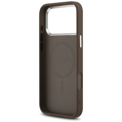 Калъф MagSafe за Apple iPhone 17 Pro Max, Guess, Classic Logo, Кафяв