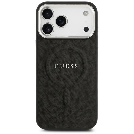 Калъф MagSafe за Apple iPhone 17 Pro Max, Guess, Classic Logo, Черен