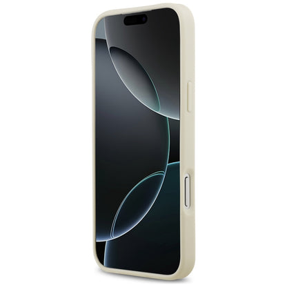 Калъф MagSafe за Apple iPhone 17 Pro Max, Guess, Croco Triangle Logo, Златист