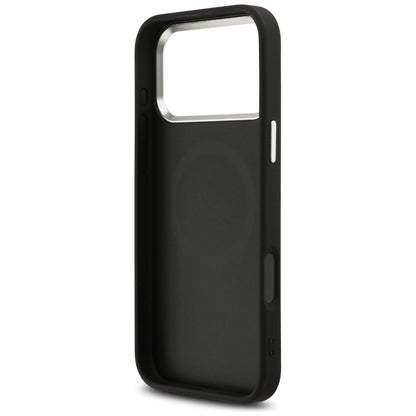 MagSafe Case for Apple iPhone 17 Pro Max, Guess, Glitter Triangle Logo, Black
