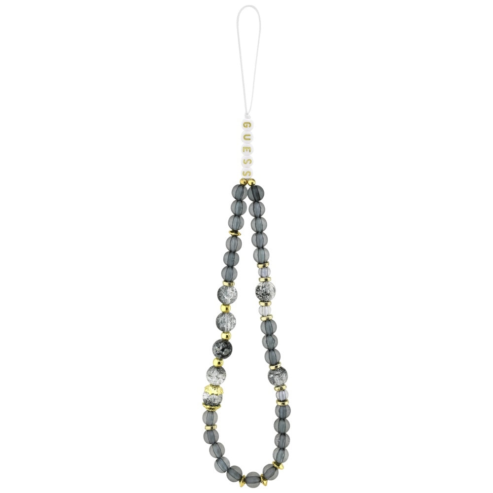 Калъф MagSafe за Apple iPhone 17 Pro Max, Guess, IML Flowers with Pearl Strap, Черен