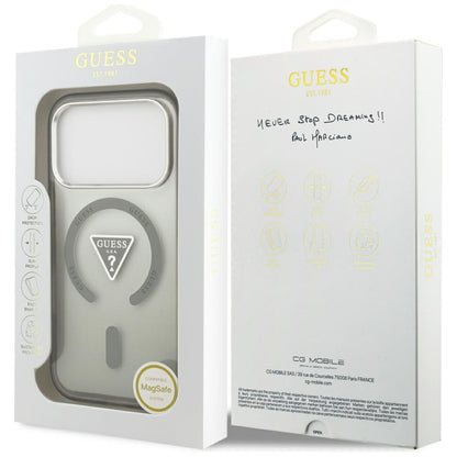 Калъф MagSafe за Apple iPhone 17 Pro Max, Guess, IML Gradient Triangle Logo, Каки