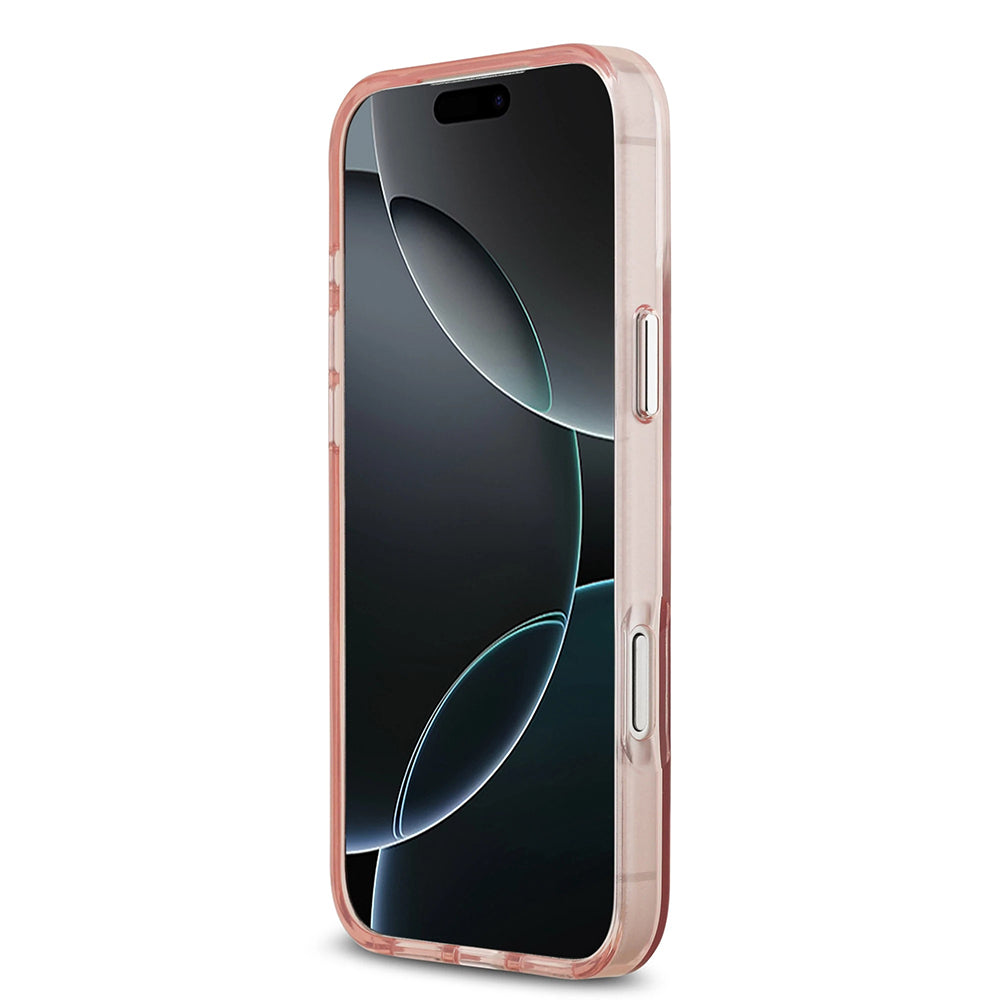 Калъф MagSafe за Apple iPhone 17 Pro Max, Guess, IML Gradient Triangle Logo, Розов