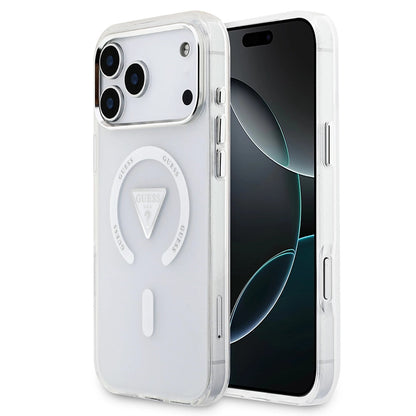 Калъф MagSafe за Apple iPhone 17 Pro Max, Guess, IML Gradient Triangle Logo, Прозрачен
