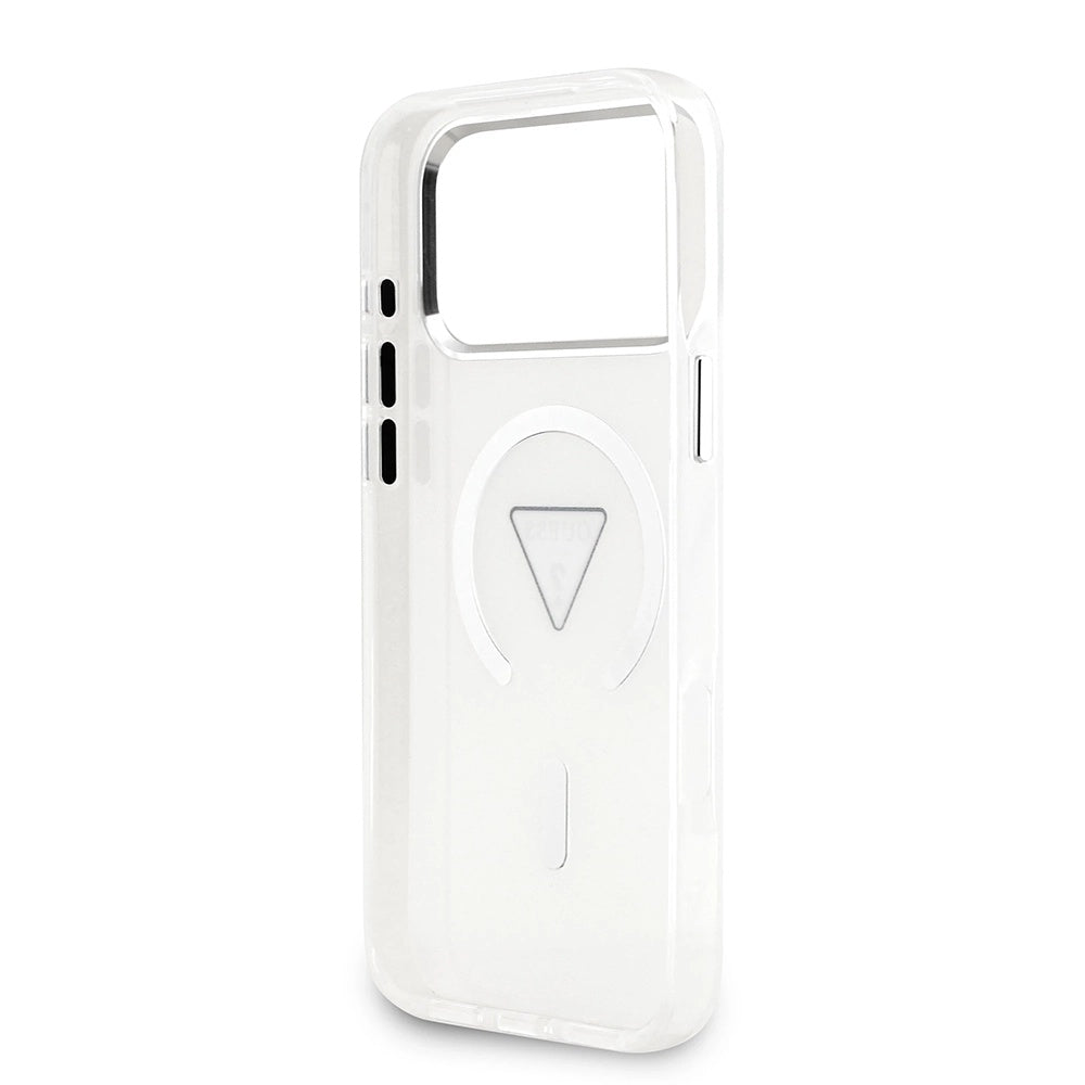 Калъф MagSafe за Apple iPhone 17 Pro Max, Guess, IML Gradient Triangle Logo, Прозрачен