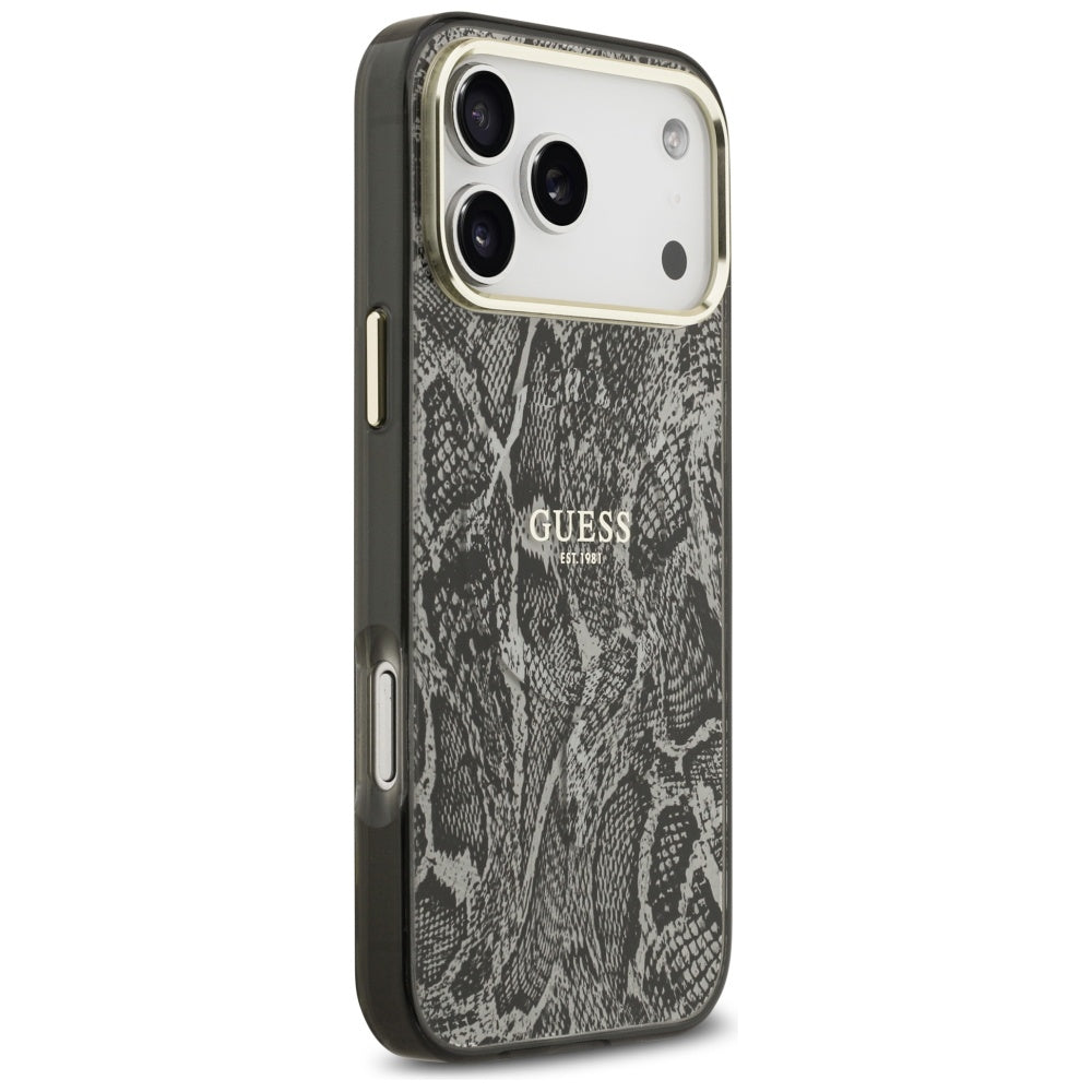 Калъф MagSafe за Apple iPhone 17 Pro Max, Guess, Python Pattern, Черен