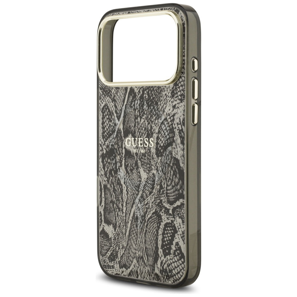 Калъф MagSafe за Apple iPhone 17 Pro Max, Guess, Python Pattern, Черен