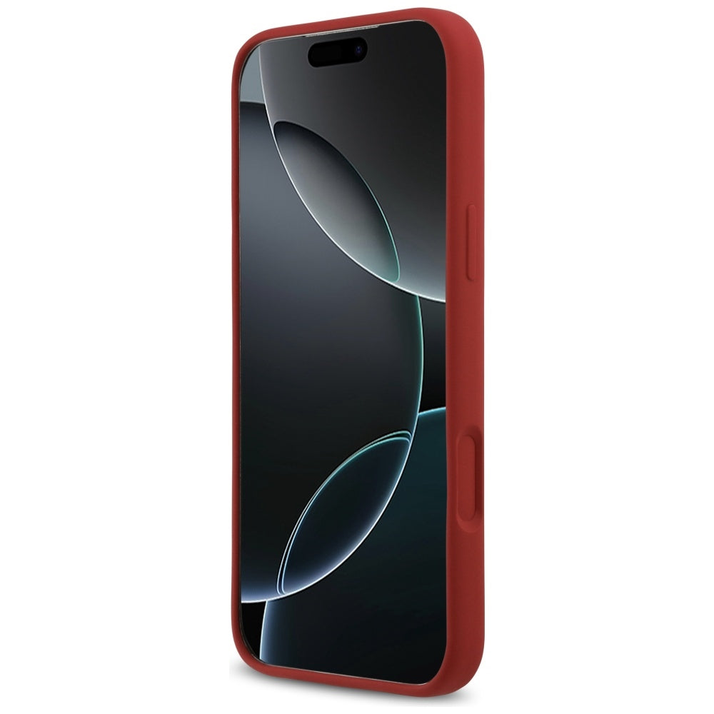 Калъф MagSafe за Apple iPhone 17 Pro Max, Guess, Script Metal Logo, Розов