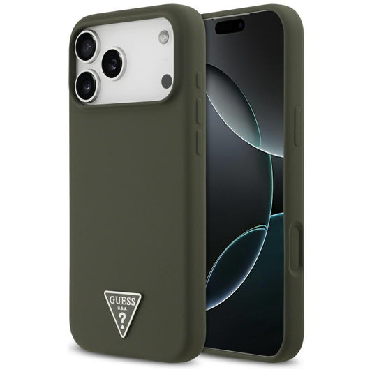 MagSafe Case for Apple iPhone 17 Pro Max, Guess, Triangle Logo, Khaki