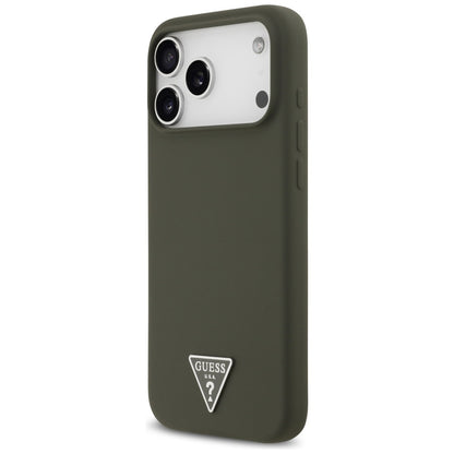 MagSafe Case for Apple iPhone 17 Pro Max, Guess, Triangle Logo, Khaki