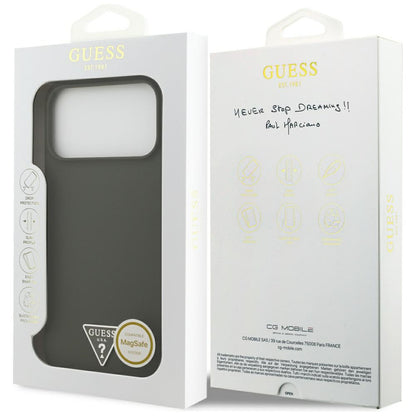 MagSafe Case for Apple iPhone 17 Pro Max, Guess, Triangle Logo, Khaki