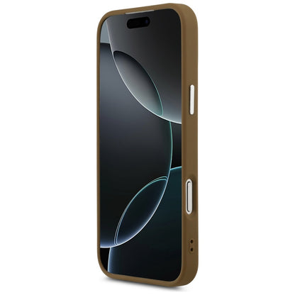 Калъф MagSafe за Apple iPhone 17 Pro Max, Guess, Triangle Logo, Кафяво Сребрист