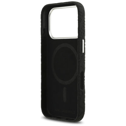 Калъф MagSafe за Apple iPhone 17 Pro Max, Karl Lagerfeld, FW Stamped Karl, Черен