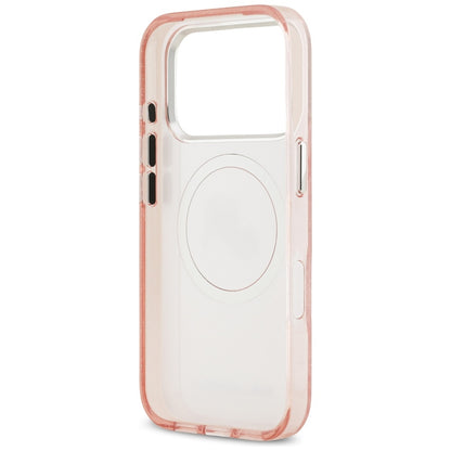 Калъф MagSafe за Apple iPhone 17 Pro Max, Karl Lagerfeld, Glitter Karl & Choupette Head, Розов