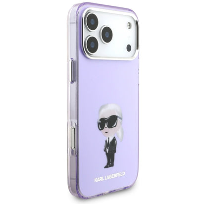 Калъф MagSafe за Apple iPhone 17 Pro Max, Karl Lagerfeld, IML Aquarelle Logo Karl, Лилав