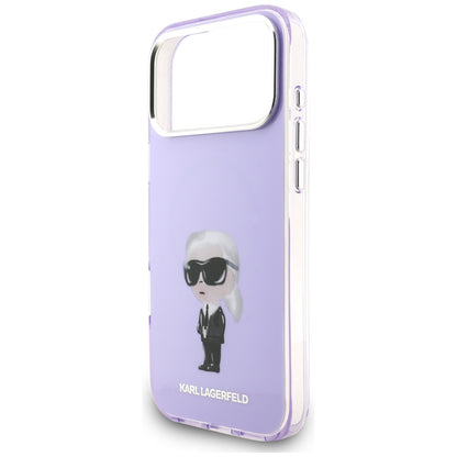 Калъф MagSafe за Apple iPhone 17 Pro Max, Karl Lagerfeld, IML Aquarelle Logo Karl, Лилав