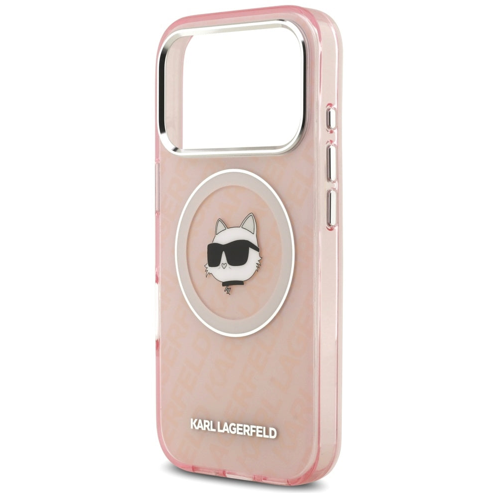 Калъф MagSafe за Apple iPhone 17 Pro Max, Karl Lagerfeld, IML Choupette`s Head, Розов