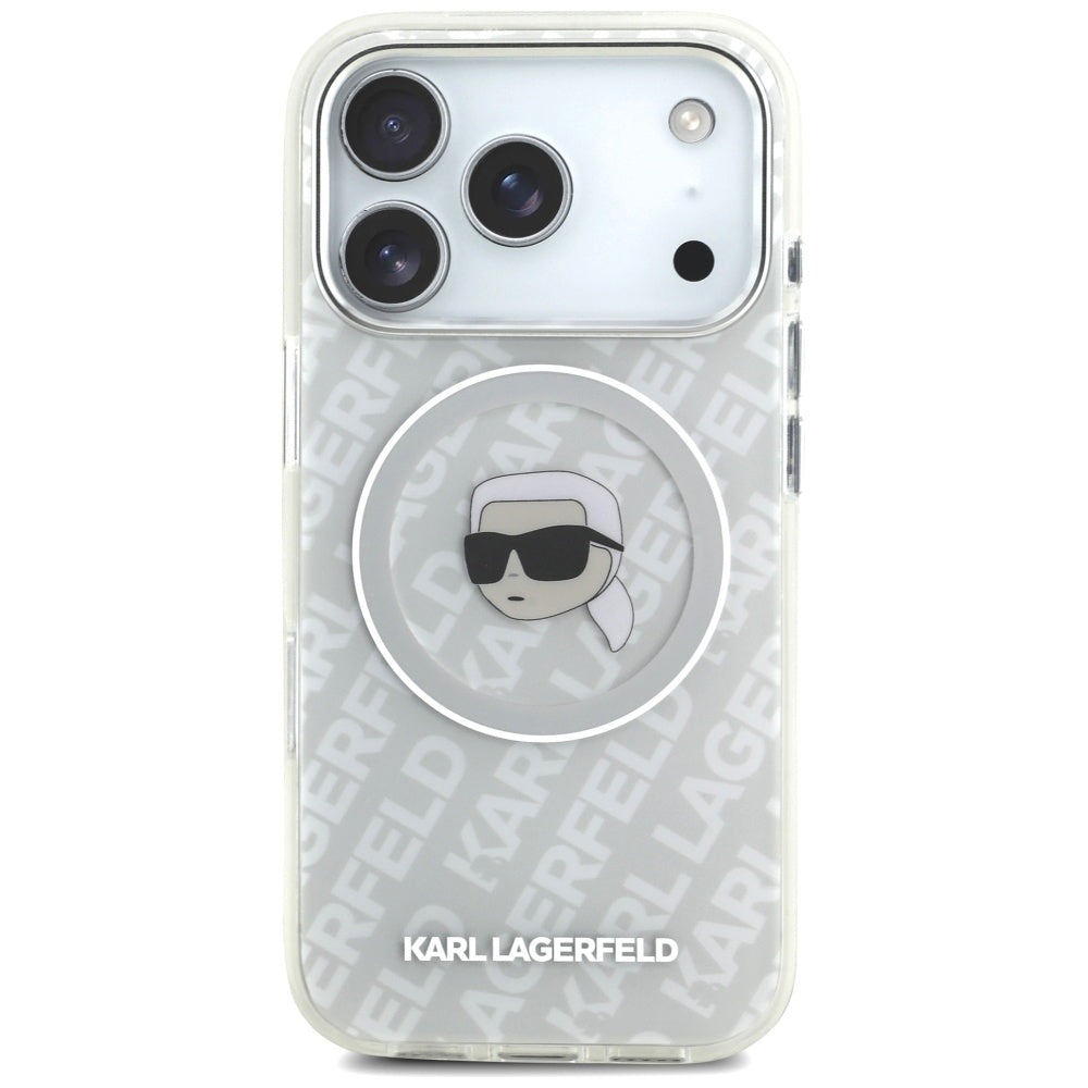 Husa MagSafe за Apple iPhone 17 Pro Max, Karl Lagerfeld, IML Karl`s Head, Сив