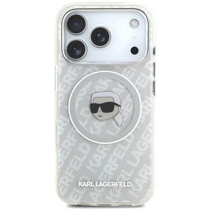 Husa MagSafe за Apple iPhone 17 Pro Max, Karl Lagerfeld, IML Karl`s Head, Сив