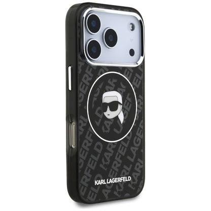 Калъф MagSafe за Apple iPhone 17 Pro Max, Karl Lagerfeld, IML Karl`s Head, Черен