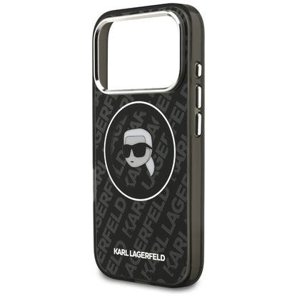 Калъф MagSafe за Apple iPhone 17 Pro Max, Karl Lagerfeld, IML Karl`s Head, Черен