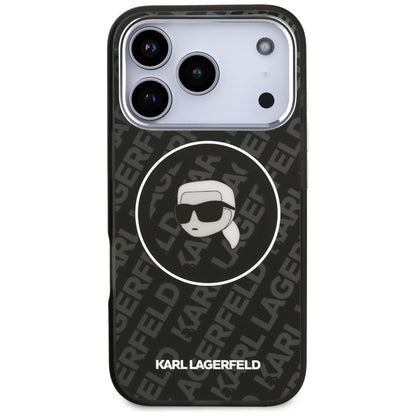 Калъф MagSafe за Apple iPhone 17 Pro Max, Karl Lagerfeld, IML Karl`s Head, Черен