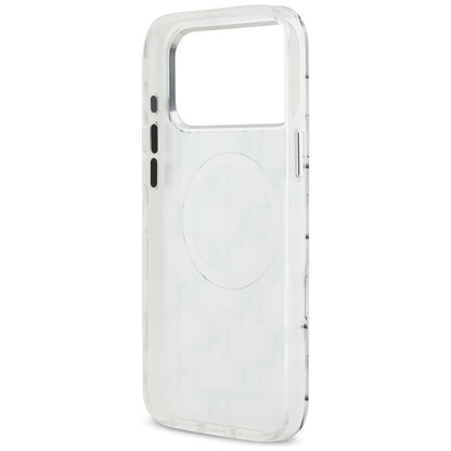 Калъф MagSafe за Apple iPhone 17 Pro Max, Karl Lagerfeld, IML KL Monogram, Бял
