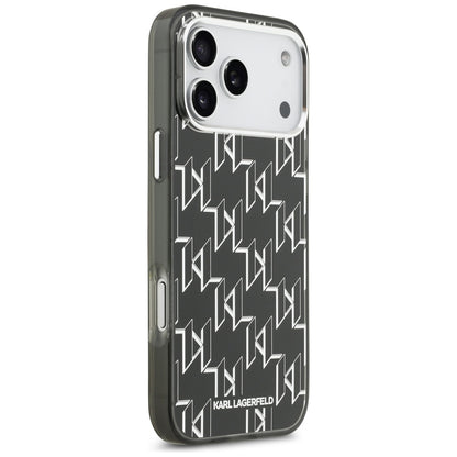 Калъф MagSafe за Apple iPhone 17 Pro Max, Karl Lagerfeld, IML KL Monogram, Черен