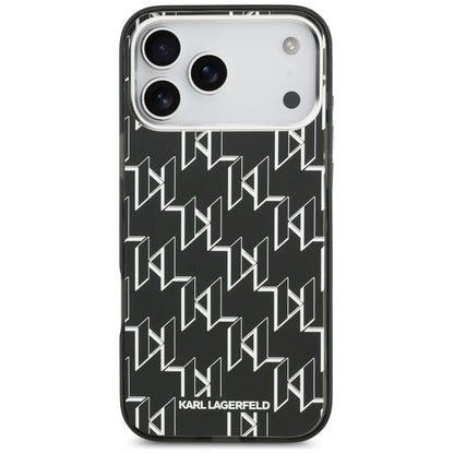 Калъф MagSafe за Apple iPhone 17 Pro Max, Karl Lagerfeld, IML KL Monogram, Черен